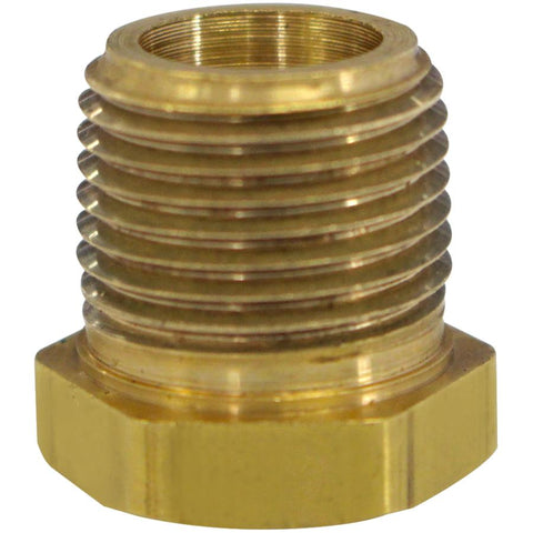 1/4" x 1/8" Male-Female Pipe Thread Reducing Brass Bushing
