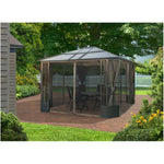 10' x 12' Savion Polycarbonate Gazebo - with Mosquito Net