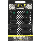 Erickson 05716 Ratcheting Tie Down Strap, 2 Pack (1.5" Wide x 8' Long, 3000lb Load Capacity)