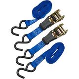 Erickson 34400 Pro Series Blue 1-Inch x 15-Inch Rubber Handle Ratcheting Tie-Down Strap