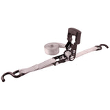 Erickson 34412 Pro Series Grey 1-1/4-Inch x 12-Inch Rubber Handle Ratcheting Tie-Down Strap
