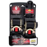 Erickson 34414 Pro Series Black 2-Inch x 6-Inch Retractable Ratcheting Tie-Down Strap