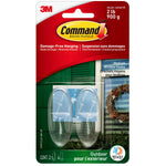 Outdoor Medium Clear Window Hooks with Clear Strips