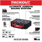 M18 Packout Radio & Charger - 18V, Bluetooth, Aux, USB Charging Port