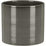 11" Grey Glass Fashionista Ceramic Planter