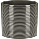 11" Grey Glass Fashionista Ceramic Planter