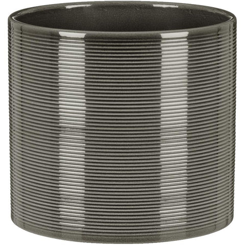 11" Grey Glass Fashionista Ceramic Planter