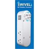 Swivel Power with 6 Outlets - 2 USB & 1 C Charging Ports, White