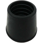 1-1/8" Black Rubber Furniture Leg Tips - 4 Pack