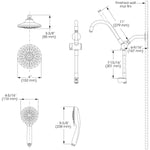 Symphony 3 Setting Wall Mount & Handheld Showerhead - Chrome