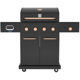 SMART Black Propane BBQ with Searing Side Burner - 4 Burner