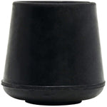 1-1/8" Black Rubber Furniture Leg Tips - 4 Pack