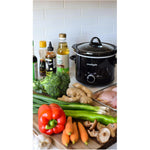 Manual Slow Cooker - Black, 2 Qt