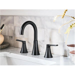 Mikah Two Handle Widespread Lavatory Faucet - Matte Black