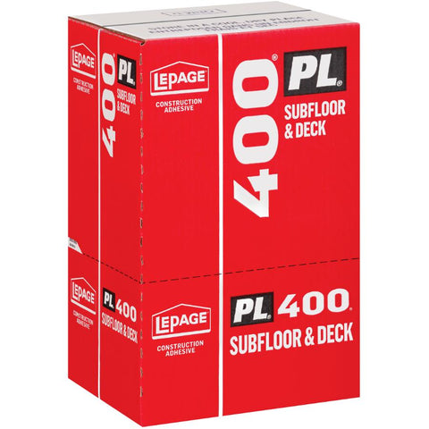 PL 400 Sub Floor & Deck Construction Adhesive - 825 ml, 12 Pack