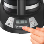12 Cup Black Basket Coffee Maker
