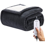 Heated Electric Throw - Dark Shadow