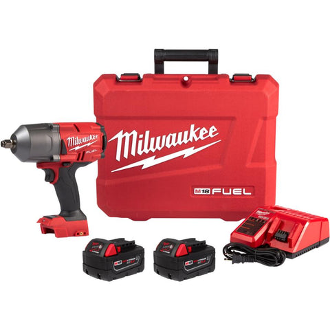 M18 Fuel One Key 18V 1/2" Lithium-ion Cordless High Torque Impact Wrench Kit - with Friction Ring, 2 Batteries, Charger & Tool Case