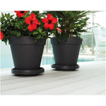 12" Planter Saucer - with Wheels, Anthracite
