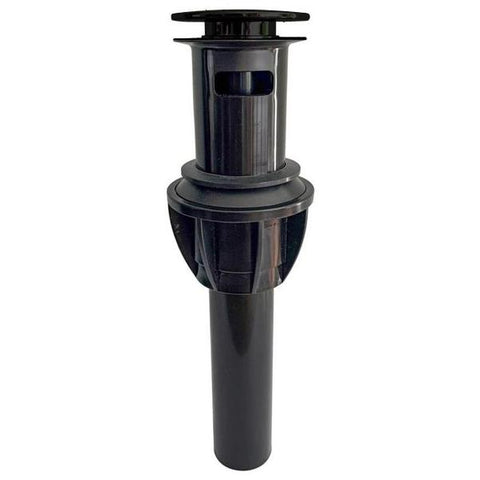 Push Pop-Up Sink Drain - with Overflow Opening, Matte Black