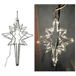 Metal Hanging Bethlehem Star - 80 Warm White LED Lights