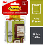 Large Picture Hanging Strips, White - 16 lb