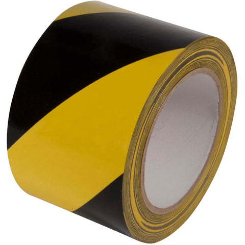 Hazard Warning Stripe Conformable Safety Tape - Black & Yellow, 2" x 108'