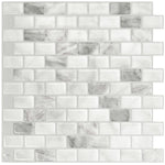 Ravenna Bianco Peel & Stick Backsplash Wall Tiles - 9.8" x 9.7", 4 Pack