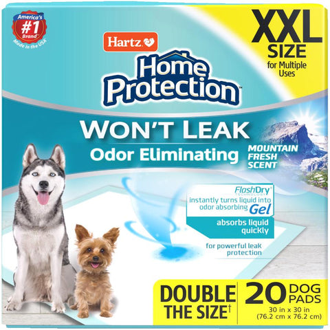 Home Protection Puppy Training Pads - Double Extra Large, Mountain Fresh Scented, 20 Pack