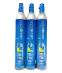 Sodastream 60 Liter Carbonator Set of Three Spare Replacement Cylinders for Soda Stream Machines & Samsung Refrigerator