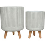 Off-White Logan Ceramic Planters - 2 Piece, Assortment