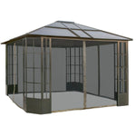 10' x 12' Savion Polycarbonate Gazebo - with Mosquito Net