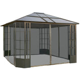 10' x 12' Savion Polycarbonate Gazebo - with Mosquito Net