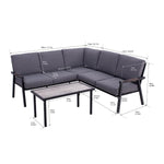 Summit L-Shape Sectional Set with Cushions - 3 Piece