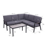 Summit L-Shape Sectional Set with Cushions - 3 Piece