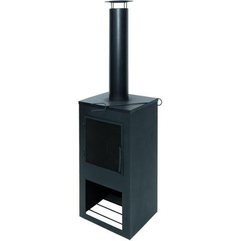 Sedone Outdoor Fire Place with Poker - Black, 58"