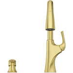 Rancho Single Handle Pull-Down Kitchen Faucet - with Soap Dispenser, Brushed Gold