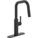 Siete Single Handle Pull-Down Kitchen Faucet - Matte Black