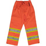 Hi-Visibility Orange Safety Rain Pants - Medium