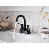 Mikah Two Handle Centerset Lavatory Faucet - Matte Black