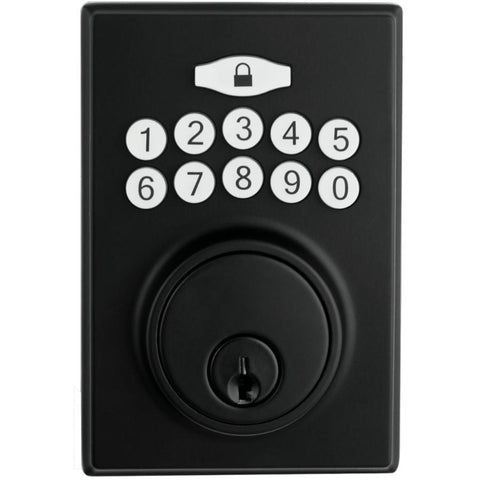 Sutton Electronic Deadbolt - Matte Black Finish, with Keypad