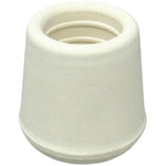 1" Off-White Rubber Furniture Leg Tips - 4 Pack