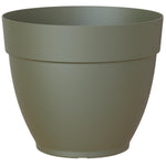 12" Capri Campana Round Planter - Dark Green