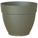 12" Capri Campana Round Planter - Dark Green