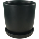 11.75" Egg Pot Ceramic Planter - Matte Black