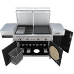 Mini Kitchen 4 Burner Propane BBQ - 31,000 BTU, with Side Burner