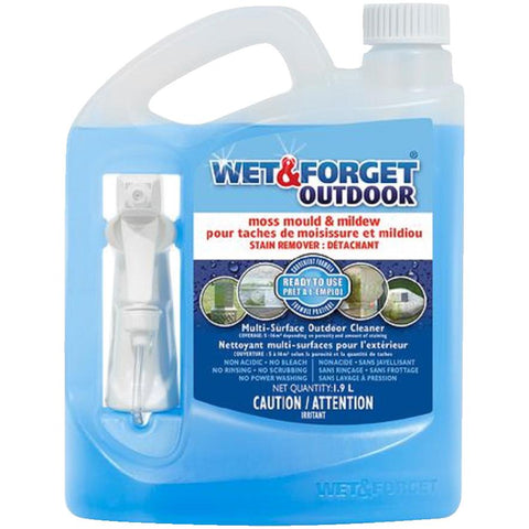 Wet & Forget Moss, Mould & Mildew Ready to Use Stain Remover - 1.9 L