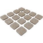 1" Heavy Duty Square Felt Pads - 16 Pack