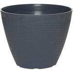 11.8" Isaac Round Tapered Planter - Black