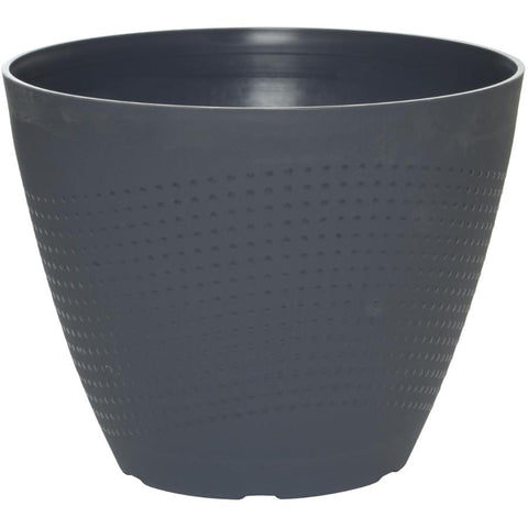 11.8" Isaac Round Tapered Planter - Black